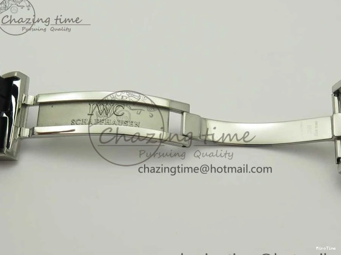 MIROTIME 0207 Portuguese Tourbillon IW5046 SS ZF Best Edition White Dial Blue Markers on Blue Leather Strap Fashionable 7149